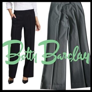 Betty Barclay Black Flat Front Straight Leg Trouser Pant (6/8)